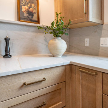 Hidden Pantry in White Oak Bespoke Kitchen