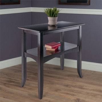 Winsome Camden Transitional Solid Wood Flared Leg Console Table in Coffee