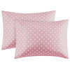 Mi Zone Polka Dot Printed 100% Cotton Sheet Set, Pink