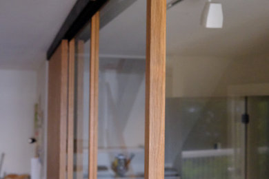 Example of a family room design in Seattle