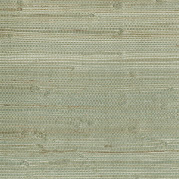 Myogen Golden Green Grasscloth Wallpaper, Bolt