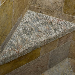 Master Bathrooms in antique limestone - Tile