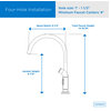 Parma Two Handle Bridge Kitchen Faucet With Sidespray, Stainless Steel