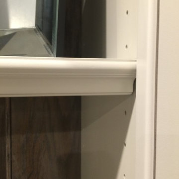 White Bookcase with Distressed Oak Back