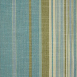Olive Hudson Yarn Dyed Irregular Striped Blackout Fabric - Fabric