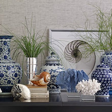 blue and white