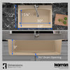 Karran Drop-In Quartz Composite 33" 1-Hole Single Bowl Kitchen Sink Kit, Bisque