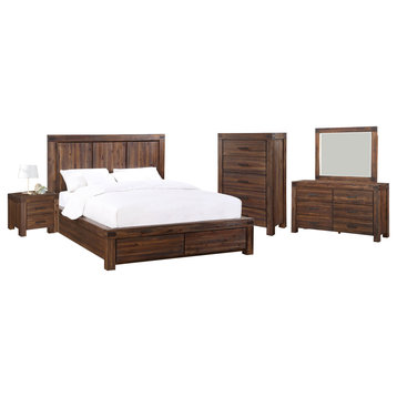 Millstone 5PC Cal King Bed, Nightstand, Dresser, Mirror, Chest Brown