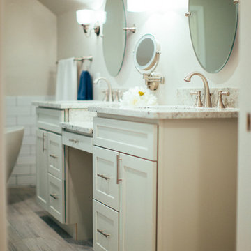 Elegant Master Bathroom & Closet in Previous Attic Space in Alexandria