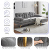 Gewnee Modern Sectional Sofas Couches Velvet L Shaped Couches for Living Room