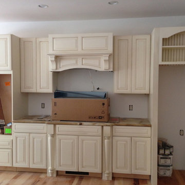 Medallion Gold Cabinets - Valencia Door; Moral Vintage Color with Burnt Sienna G