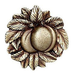Inviting Home Inc. - Peach Knobs, Antique-Style Brass - Cabinet And Drawer Knobs