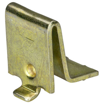 Knape & Vogt Adjustable Steel Pilaster Shelf Support Clip, Brass, 20 Pack