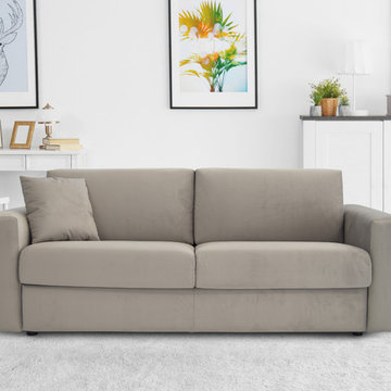 Cloud Sleeper Sofa by Pezzan | Light Grey - Made in Italy