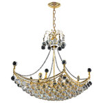 Crystal Lighting Palace - French Empire 8-Light Umbrella Clear Crystal Chandelier, Gold Finish - This stunning 8-light Crystal Chandelier only uses the best quality material and workmanship ensuring a beautiful heirloom quality piece. Featuring a radiant gold finish and finely cut premium grade crystals with a lead content of 30%, this elegant chandelier will give any room sparkle and glamour.