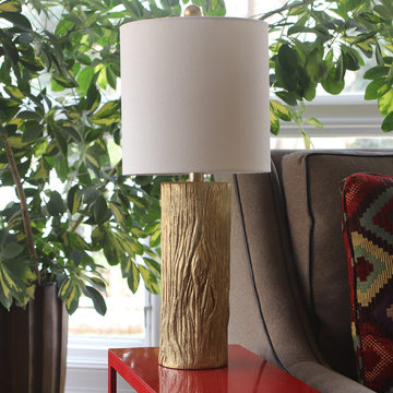 Olea Gold Leaf Stump Table Lamp