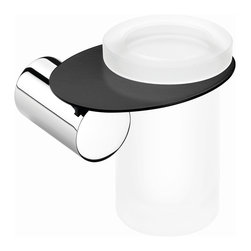 Secret Bath. Wall Toothbrush holder Chrome-Black. Giselle collection. - Toothbrush Holders