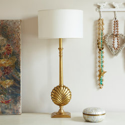 Brass Shell Lamp Base - Lamp Bases
