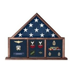 Memorial Flag Case, Three Bay shadow box - Products