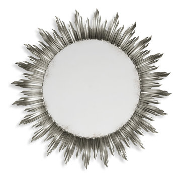 Large Silver Sunburst Mirror