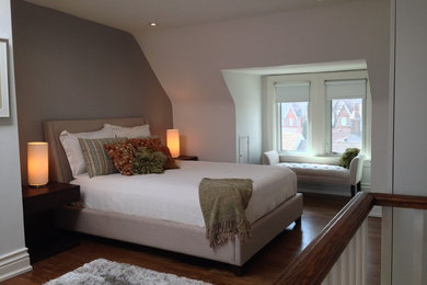 Example of a trendy bedroom design in Toronto