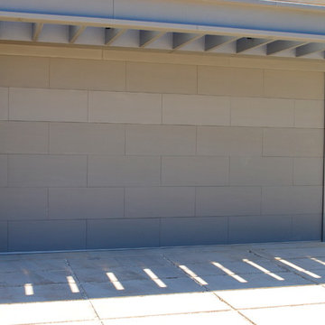 Zinc Clad Garage Doors w/ "Stretcher" Bond Pattern