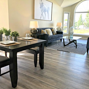 Contemporary Black & White Morinville Home
