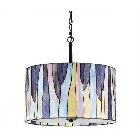 Barossa Tiffany Pendant Lamp, Purple, Purple