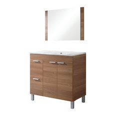 Aktivia Bathroom Vanity Unit, 80 cm, Walnut