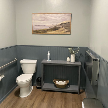 Vision Clinic Bathroom Remodel with LVP Flooring and New Vanities