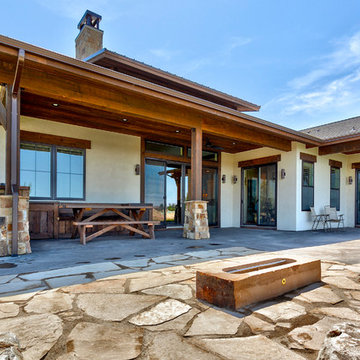 Natural Wood Siding and Douglas Fir Timbers- Mountain Contemporary Design