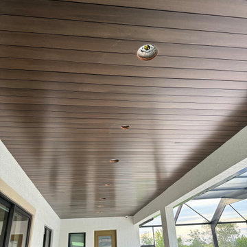 Tongue and groove ceilings for pergolas made by Southern Ornamental and Fence