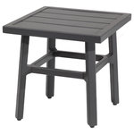 Gensun - Plank 21" Square End Table, 21" Height, Carbon - **Please refer to secondary images for finish and fabric colors**