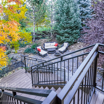Englewood Pergola Deck with Split Stair Design