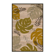Green Gray Rugs Houzz Sai Resources Llc Leaf Handwoven Bamboo Rug Green Gray And Brown