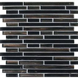 Black Amber Interlocking Mosaic - Mosaic Tile