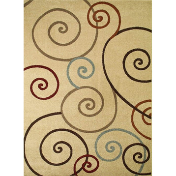 Concord Global Chester 9772 Scroll Rug 7'10"x10'6" Ivory Rug