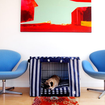 Nautical stripe Dog Beds and Crate Covers