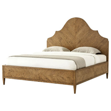 Modern Rustic Oak Queen Bed