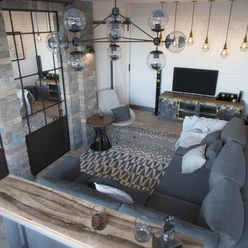 Visualization of Loft-Style Interior Design Concept