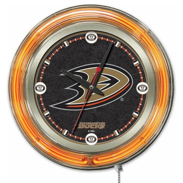 Anaheim Ducks Neon Clock