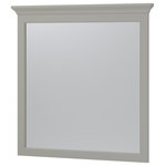 Foremost - Hollis 32" Framed Mirror, Grey - With a slim and clean design, the Hollis Mirror is suitable for any bathroom. A simple wood frame and decorative crown molding lend an air of classic design to this mirror. This mirror coordinates perfectly with any size Hollis or Lawson vanity in White. Includes pre-attached mounting hooks for easy installation.