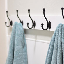 bathroom - shelving/hooks/cabinets/mirrors