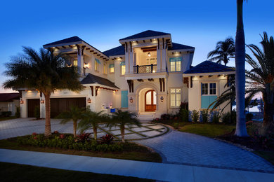 Photo of a beach style exterior in Miami.