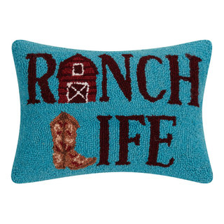 Ranch Life Western Toile Campfire Sherpa Pillow, Duffle Bag