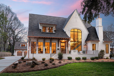 Example of a transitional exterior home design in Charlotte