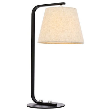 Living District Tomlinson 1 Light Table Lamp, Black/White - LD2367BK