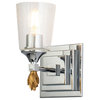 Vetiver 1 Light Wall Sconce Silver With Gold Accent Finial 1 Gold