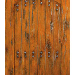 Single Door Exterior Knotty Alder, Camber Lite, Clavos - Front Doors