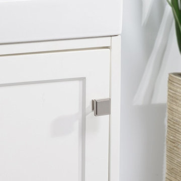 Roland 1-3/16 " Square Cabinet Knob, Brushed Nickel
